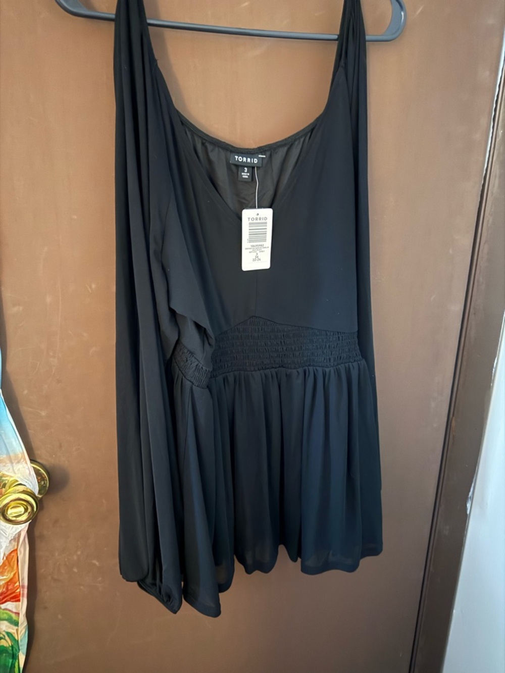 torrid Black Sleeveless Smocked Waist Ruffle Dress